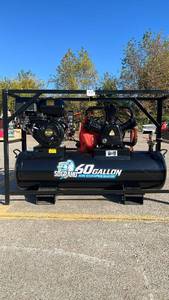 lot 89014 image: 60 Gallon 14 HP Gas-Powered Air Compressor, 181 PSI (AC60GAL) - Retail $0