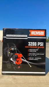 lot 89042 image: 3,200 PSI Gas-Powered Pressure Washer, 2.5 GPM, Wheeled Portable Design (IRCM500) - Retail $0