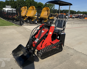 lot 90038 image: Sit-down Mini Track Skid Steer Loader with 36-Inch Bucket (SSL580) - Retail $0