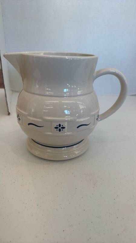 lot 1116 image: Longaberger Pottery Woven Traditions Classic Pitcher