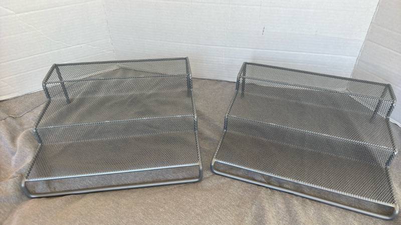 lot 1262 image: Mesh 3-Tier Organizers Lot of 2