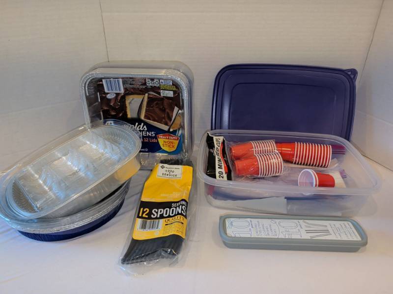 lot 1351 image: Disposable containers, shot glasses and more