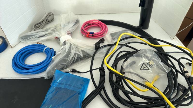 lot 1507 image: Assorted Cable Lot with Ethernet, Coaxial, Power Cords and more