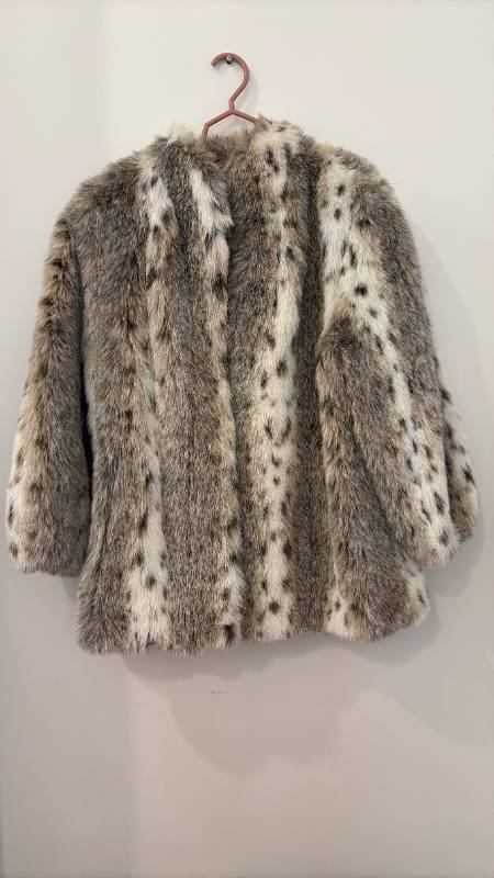 lot 1603 image: Style VI Ltd. Spotted Long-Pile Coat size unknown