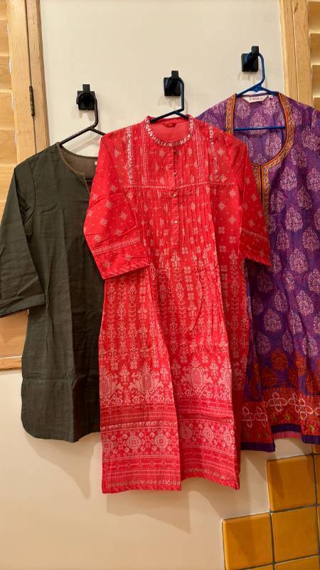 lot 1783 image: Lot of 3 Kurtas Including Biba Purple Printed Kurta