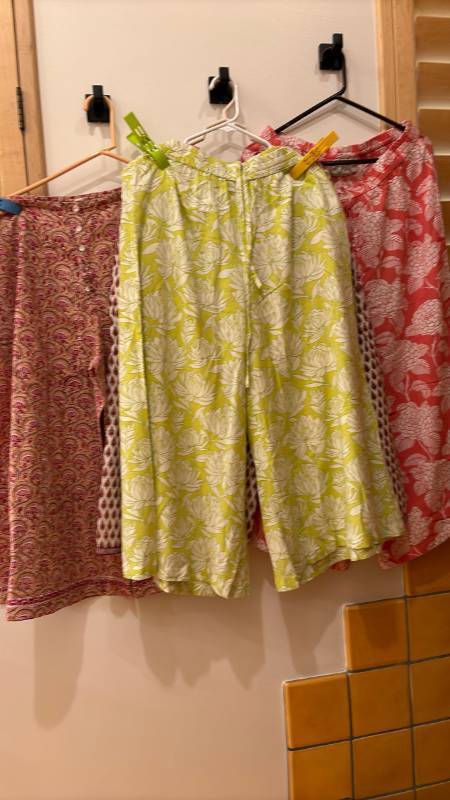 lot 1791 image: Four pair - Wide leg Printed Pants, Assorted Patterns