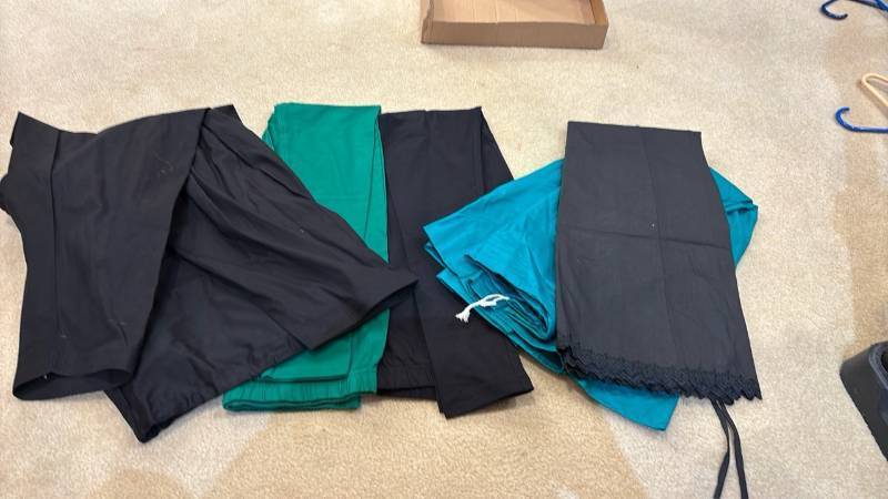 lot 1800 image: Three pair pants and two skirts