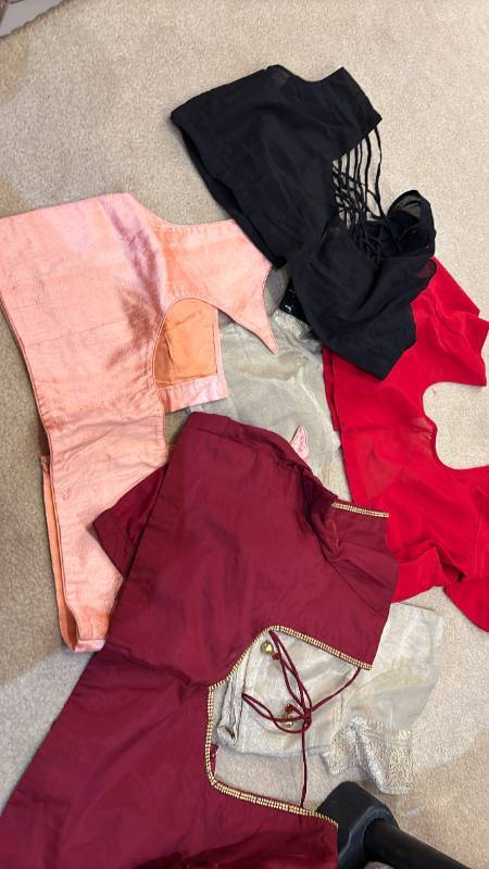 lot 1803 image: Assorted Blouse Lot Pink Red Black Silver Maroon