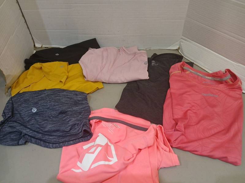 lot 1834 image: Ladies tops  mlg Lululemon, Desigual Athletic, and more.