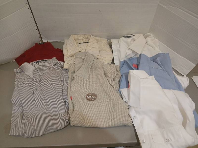 lot 1847 image: Mens Clothing Lot of  Shirts and Polos Including Size M Labeled Pieces
