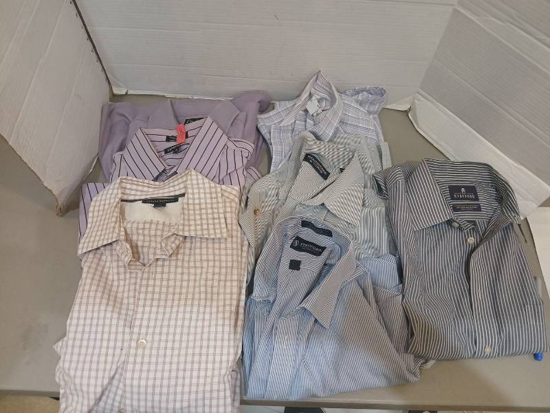 lot 1848 image: Mens Button-Front Shirt Lot of  Stafford Express Banana Republic Jos. A. Bank size m
