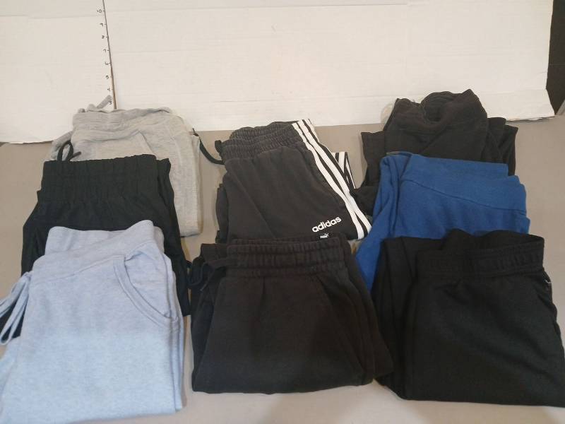 lot 1855 image: Ladies med lg Sweatpants Lot  Including Adidas and Puma Branded Pairs