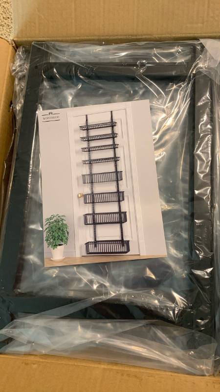 lot 2059 image: MOFOROCO Over the Door Pantry Organizer with 8 Baskets New