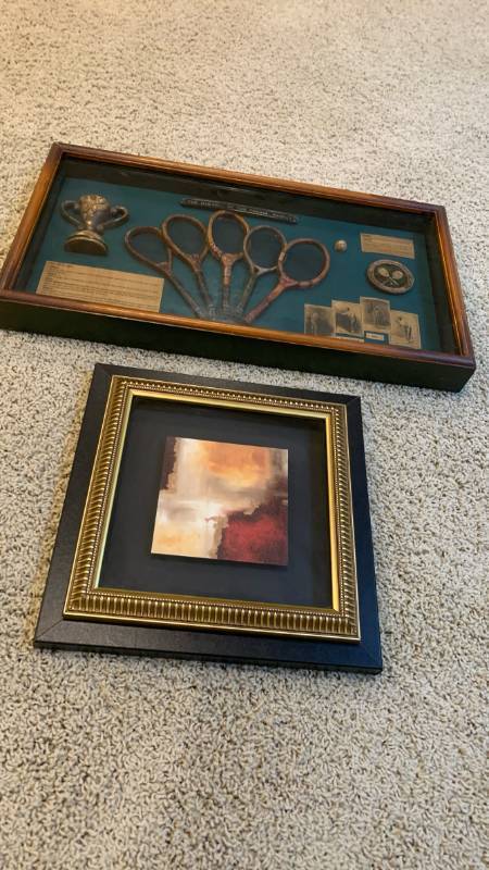 lot 2072 image: Wall decor History of a Tennis racket 20x11 and smaller