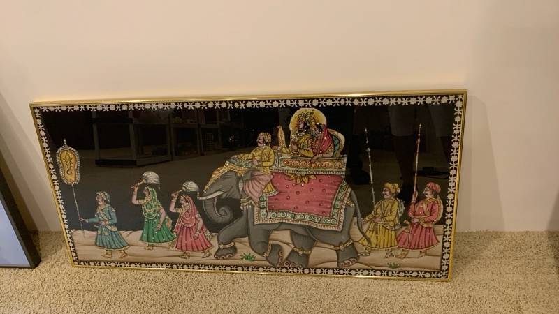 lot 2074 image: Framed Wall decor 47x22