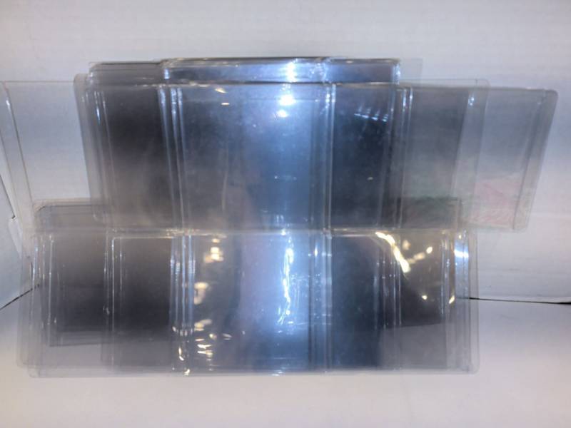 lot 2215 image: Lot of small Clear Plastic cellophane boxes for bakery and misc