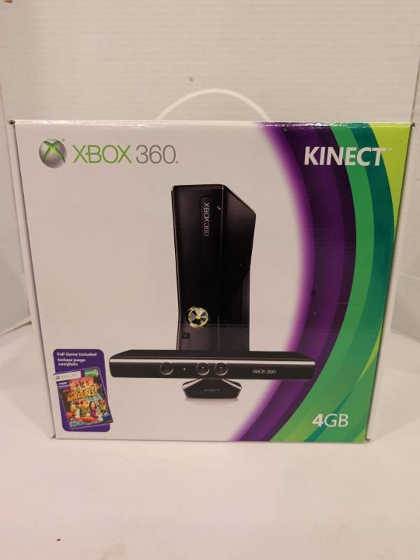 lot 2253 image: Microsoft Xbox 360 4GB Console with Kinect Sensor