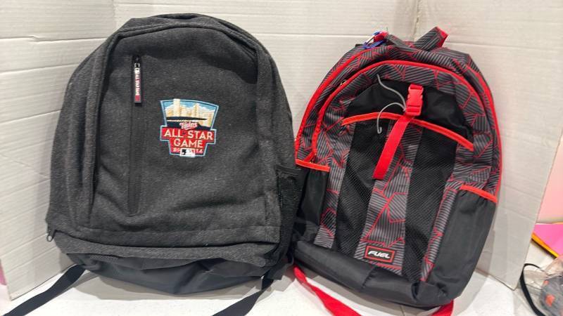lot 2385 image: FUEL Backpack and 2014 MLB All-Star Game Twins Backpack Lot of 2
