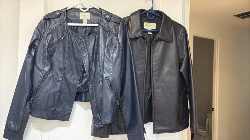 lot 2435 image: Ladies jackets. One has some peeling.