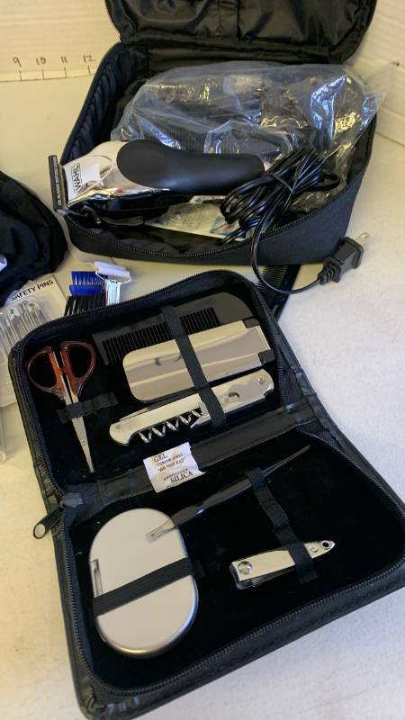 lot 3085 image: Wahl Corded Hair Clipper with Carry Case and accessories, jewelry case, hat and more