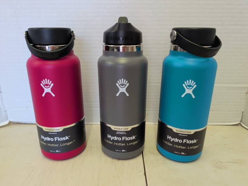 lot 3306 image: Hydro Flask 32 oz 946 mL Wide Mouth Hydration Bottle Lot of 3
