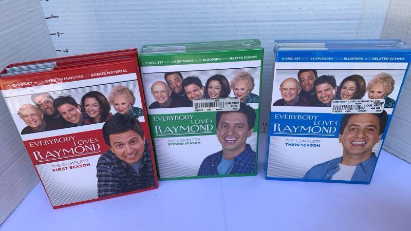 lot 3435 image: Everybody Loves Raymond The Complete Seasons 1, 2 & 3 DVD Lot of 3 5-Disc Sets