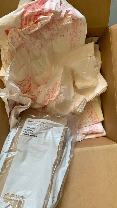 lot 3452 image: Plastic and paper bags