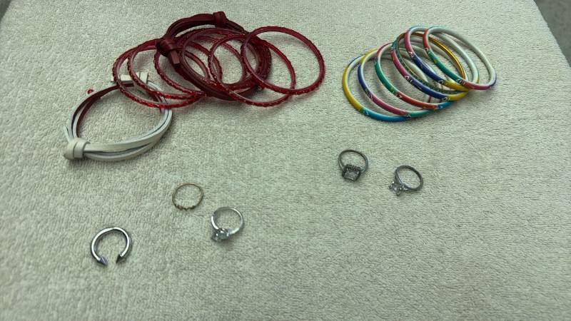 lot 1531 image: Mixed Jewelry Lot Bangle Bracelets Wrap Bracelet and Rings