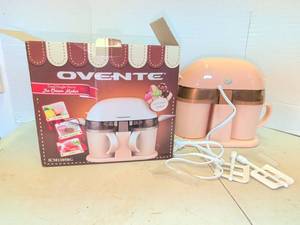 lot 3506 image: Ovente Dual Single-Serve Ice Cream Maker ICM1205BG