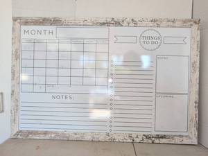 lot 3706 image: Monthly Calendar Planner Board with Things To Do and Notes Template 23x35