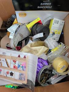 lot 3707 image: Assorted Party Supplies Lot Banners Ribbon Confetti Streamers