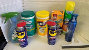lot 3805 image: Cleaning Product Lot incl. WD-40 Multi-Use x2, Clorox Wipes, Scrub Bubbles