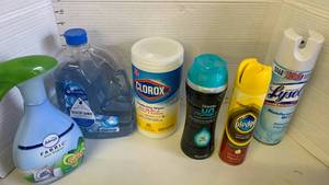 lot 3807 image: Household Cleaning Lot Clorox Lysol Pledge Downy Febreze Members Mark