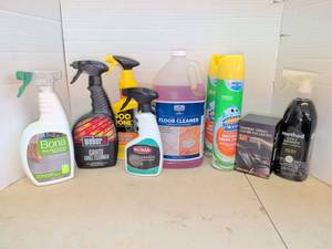 lot 3819 image: Cleaning Product Lot 9 Bona Weber Goo Gone Weiman Method Scrubbing Bubbles
