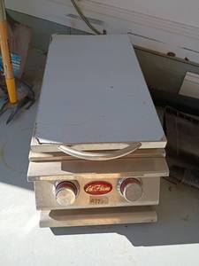 lot 4004 image: Cal Flame 2 Burner Side Burner with Lid