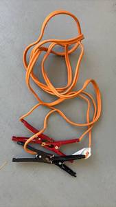 lot 4102 image: Jumper Cables with Red and Black Battery Clamps