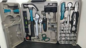 lot 4113 image: Hand Tool Kit with Case, Sockets, Pliers, Wrenches, Hex Keys