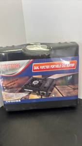 lot 4118 image: TRUOUTDOORS Dual Function Portable Gas Burner
