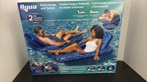 lot 4127 image: Aqua Pool Lounge and Tanner 2 Pack 56 in 142 cm Inflated Length