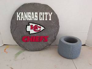 lot 4207 image: Kansas City Chiefs Stepping Stone with KC Arrowhead Logo