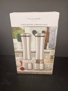 lot 4306 image: New in Box. Tahari Homes.  2pc  Battery Operated Mills