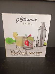 lot 4309 image: New in Box.   Eternal Living Margarita Cocktail Mix Set