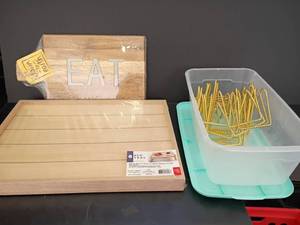 lot 4330 image: New.  Cutting Board and Bed Tray with Several Easels