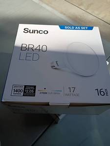 lot 4346 image: #5 Sunco BR40. LED Bulbs.  17watt 16 pack