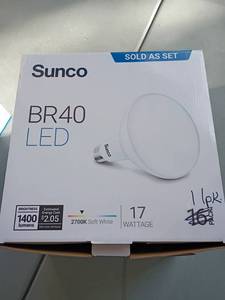 lot 4347 image: #6 Sunco BR40. LED Bulbs.  17watt 11pack