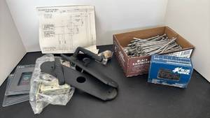 lot 4403 image: Door Hardware with directions ,Blue Hawk Screws 1 lb #0111772, Lutron Claro Wallplates