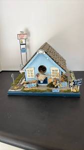 lot 4407 image: Handmade Doctors Office Pharmacy Miniature Birdhouse Diorama Scene
