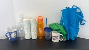 lot 4416 image: Promotional Drinkware and Tote Bag Bottles Tumblers Mugs