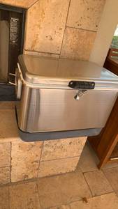 lot 5004 image: Cooler with Side Handles and Front Latch