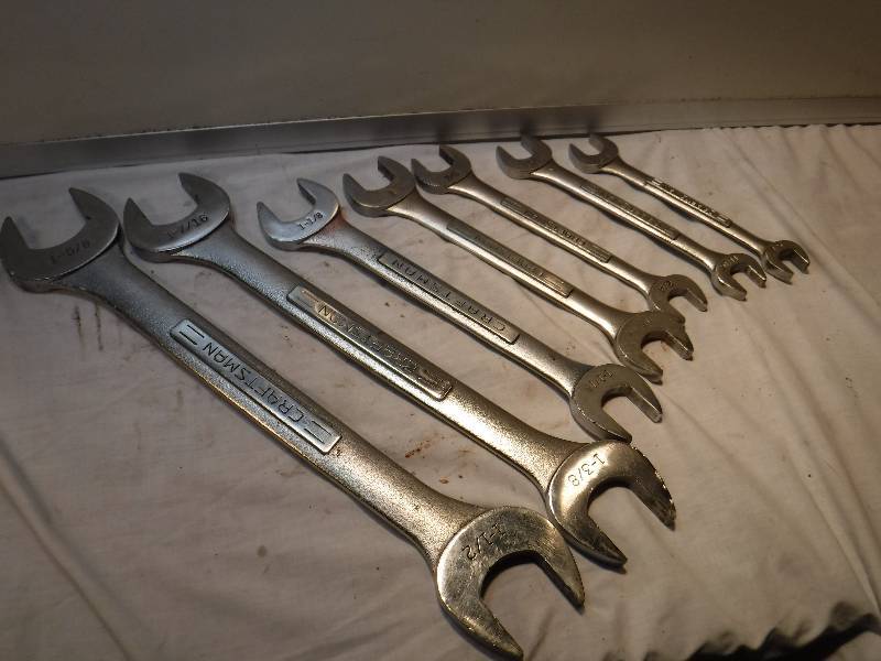 lot 1064 image: 7 Craftsman wrenches includes 1 12 inch